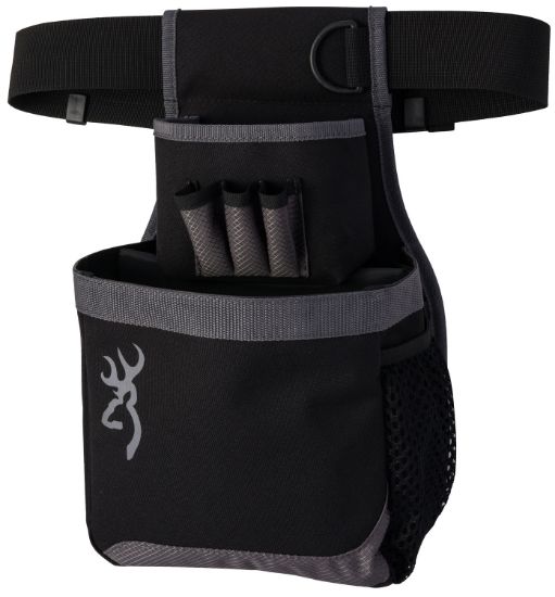 Picture of Browning 121062692 Flash Shell Pouch Gray Nylon Capacity 1 Box Shotgun Belt Mount Adjustable Belt 