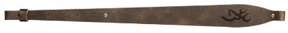 Picture of Browning 122488 Big Buckmark Sling Made Of Distressed Brown With Embossed Buckmark Leather, 25.50"-35.50" Oal & Adjustable Design For Rifles 