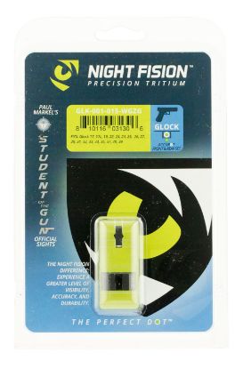 Picture of Night Fision Glk001015wgz Student Of The Gun Accur8 For Glock Black | Green Tritium White Ring Front Sight Green Tritium Black Ring Rear Sight Set 