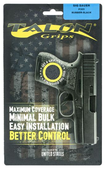 Picture of Talon Grips 021R Adhesive Grip Textured Black Rubber For Sig P365 