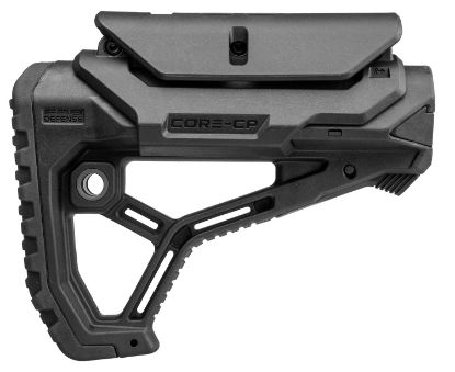 Picture of Fab Defense Fxglcorecpb Gl-Core Buttstock For Ar-15/ M4 W/Adjustable Cheek-Rest Black Fiberglass Reinforced Polymer 