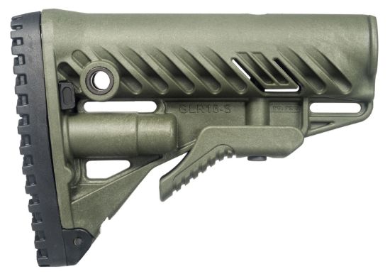 Picture of Fab Defense Fxglr16g Glr-16 Buttstock For Ar-15/ M16/ M4 Od Green Polymer 