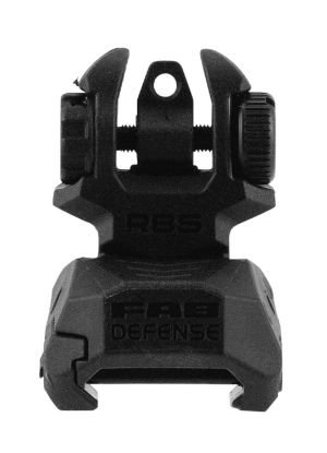 Picture of Fab Defense Fxrbs Rear Back-Up Sight For Ar-15/ M16/ M4 Dual Aperture Low Folded Profile Spring-Locked Deployment Black Polymer & Metal 