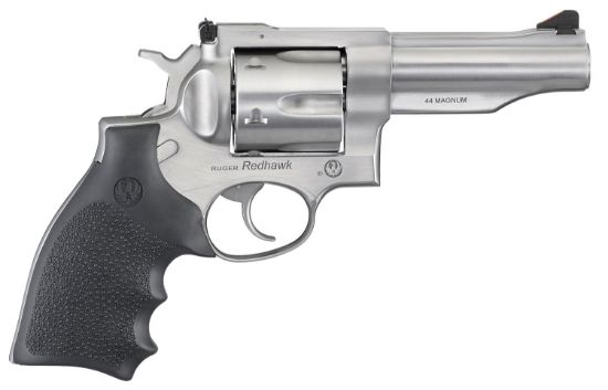 Picture of Ruger 5044 Redhawk 44 Special/44 Rem Mag 6Rd, 4.20" Satin Stainless Steel Barrel, Dual Chambered Satin Stainless Cylinder, Satin Stainless Steel Frame, Hardwood Grip, Exposed Hammer 