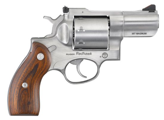 Picture of Ruger 5051 Redhawk 357 Mag 38 Special 8Rd 2.75" Satin Stainless Steel Barrel, Cylinder & Frame, Hardwood Grip 