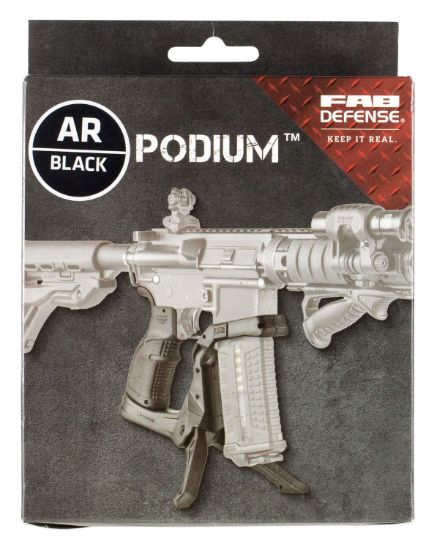 Picture of Fab Defense Fxarpodb Ar-Podium Bi-Pod For Ar-15/ M16 Black Polymer Includes Agr-43 Pistol Grip 