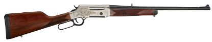 Picture of Henry H014d308 Long Ranger Deluxe 308 Win Caliber With 4+1 Capacity, 20" Blued Barrel, Nickel-Plated 24K Gold Inlay Engraved Metal Finish & American Walnut Stock, Right Hand (Full Size) 