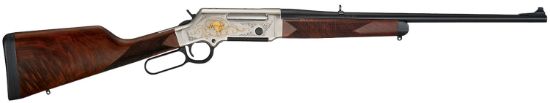 Picture of Henry H014wl308 Long Ranger Wildlife 308 Win Caliber With 4+1 Capacity, 20" Blued Barrel, Nickel-Plated 24K Gold Inlay Engraved Elk Metal Finish & American Walnut Stock, Right Hand (Full Size) 