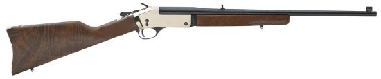 Picture of Henry H015b357 Single Shot 38 Special Or 357 Mag Caliber With 1Rd Capacity, 22" Blued Barrel, Polished Brass Metal Finish & American Walnut Stock, Right Hand (Full Size) 