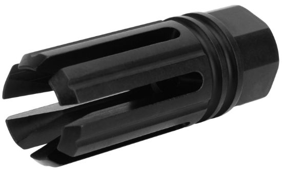 Picture of Tacfire Mz1005n 6 Prong Flash Hider Black Nitride Steel With 1/2"-28 Tpi Threads & 2.22" Oal For 5.56X45mm Nato Ar-Platform 