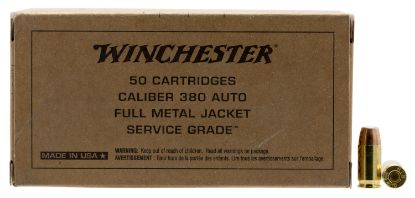 Picture of Winchester Ammo Sg380w Service Grade 380 Acp 95 Gr Full Metal Jacket Flat Nose 50 Per Box/ 10 Case 