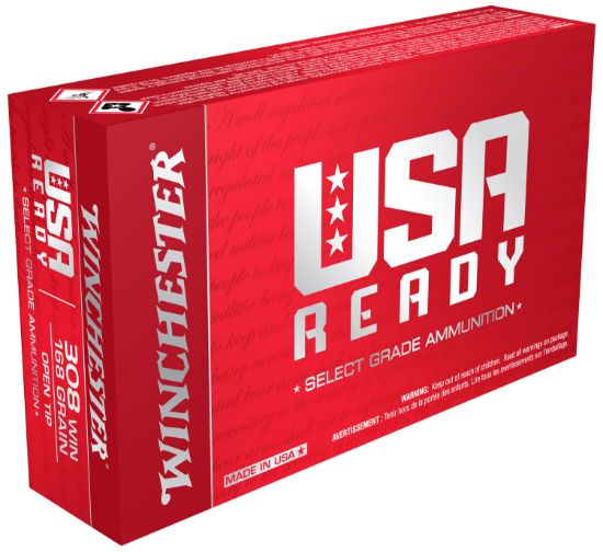 Picture of Winchester Ammo Red308 Usa Ready 308 Win 168 Gr Open Tip Range 20 Per Box/ 10 Case 