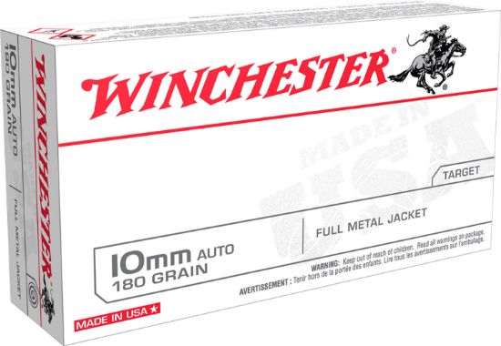 Picture of Winchester Ammo Usa10mm Usa 10Mm Auto 180 Gr Full Metal Jacket Flat Nose 50 Per Box/10 Case 