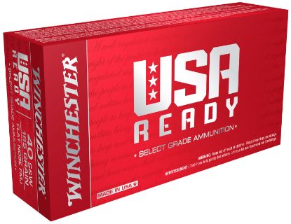 Picture of Winchester Ammo Red40 Usa Ready 40 S&W 165 Gr Full Metal Jacket Flat Nose 50 Per Box/ 10 Case 