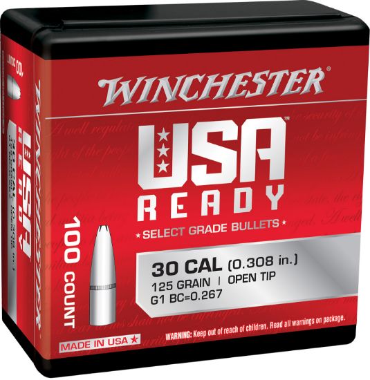 Picture of Winchester Ammo Wbr30125 Centerfire Rifle 308 Win 125 Gr Open Tip 100 Per Box/ 10 Case 