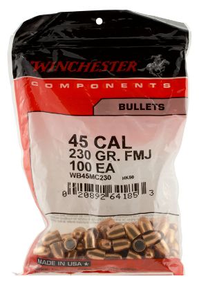 Picture of Winchester Ammo Wbr45230 Centerfire Handgun 45 Cal 230 Gr Full Metal Jacket Truncated Cone 500 Per Box/ 3 Case 