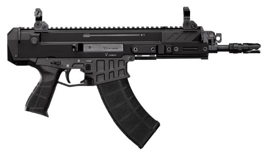 Picture of Cz-Usa 91460 Bren 2 Ms 7.62X39mm Caliber With 9.50" Barrel, 30+1 Capacity, Overall Black Finish, Carbon Fiber Receiver, Ambi Mag Release, Stippled Black Polymer Grip Right Hand 