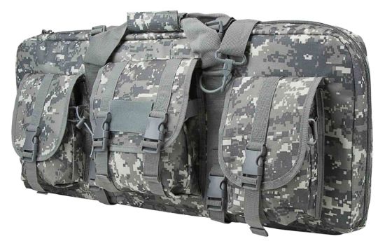 Picture of Ncstar Cvcpd2962d28 Vism Deluxe Subgun Case 28" Digital Camouflage Pvc Fabric W/ Exterior Pockets Zippers & Padding For 2 Ar Or Ak Pistols 