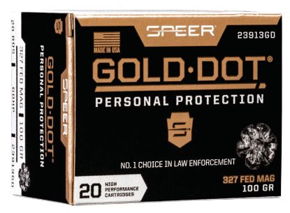 Picture of Speer 23913Gd Gold Dot Personal Protection 327 Federal Mag 100 Gr Hollow Point 20 Per Box/ 10 Case 