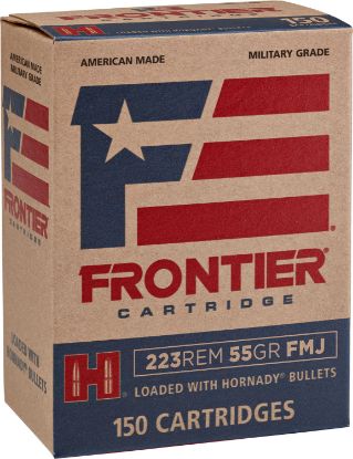 Picture of Frontier Cartridge Fr1015 Military Grade Centerfire Rifle 223 Rem 55 Gr Full Metal Jacket 150 Per Box/ 8 Case 