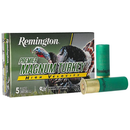 Picture of Remington Ammunition 28029 Premier Magnum Turkey High Velocity 12 Gauge 3" 1 3/4 Oz 4 Shot 5 Per Box/ 20 Cs 