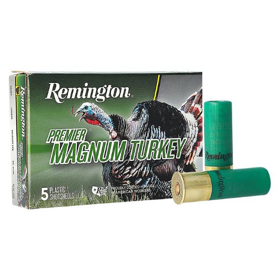 Picture of Remington Ammunition 26801 Premier Magnum Turkey 12 Gauge 3" 2 Oz 4 Shot 5 Per Box/ 20 Cs 