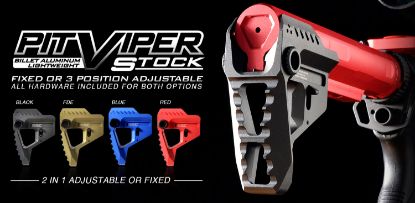 Picture of Strike Viperpitbk Pit Viper Stock Ar-Platform Black Aluminum/Steel 
