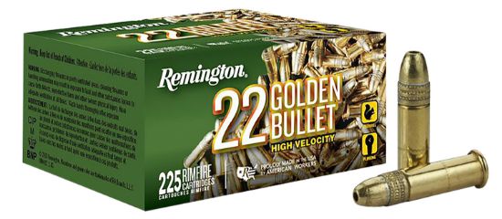 Picture of Remington Ammunition 21229 Golden Bullet Rimfire 22 Lr 36 Gr Plated Hollow Point 225 Per Box/ 10 Cs 