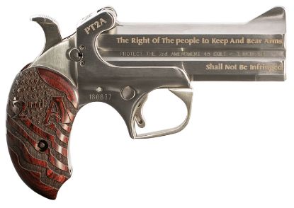 Picture of Bond Arms Pt2a Protect The 2Nd Amendment Derringer Single 45 Colt (Lc)/410 Gauge 4.25" 2 Round Stainless Steel 