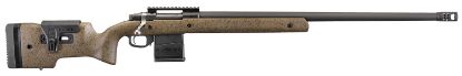 Picture of Ruger 47184 Hawkeye Long-Range Target Full Size 6.5 Creedmoor 10+1 26" Matte Black Steel Threaded Barrel, Picatinny Rail Steel Receiver, Black Speckled Brown Adj Comb & Lop Laminate Stock 