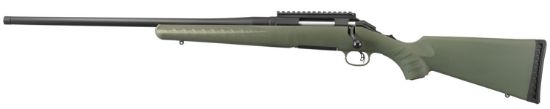 Picture of Ruger 26916 American Predator Full Size 243 Win 4+1 22" Matte Black Threaded Barrel, Matte Black Picatinny Rail Steel Receiver, Moss Green Fixed Synthetic Stock, Left Hand 