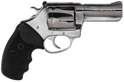 Picture of Charter Arms 73539 Mag Pug Large 357 Mag, 5 Shot 3" High Polished Stainless Steel Barrel, Cylinder & Frame W/Black Finger Grooved Rubber Grip 