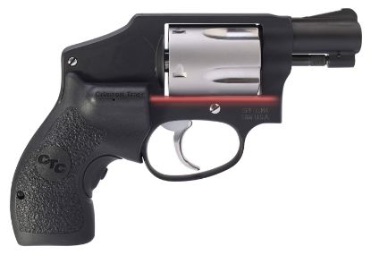 Picture of Smith & Wesson 12643 Performance Center Model 442 38 S&W Spl +P 5Rd 1.88" Black Stainless Steel Barrel, Black Fluted Cylinder, Matte Black Aluminum Black Frame With Black Crimson Trace Lasergrip 