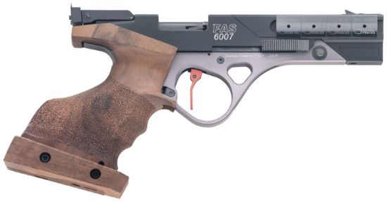 Picture of Chiappa Firearms 401138 Fas 6007 22 Lr 5+1 5.63" Black Anodized Aluminum Slide, Grey Anodized Steel Frame Walnut Grip 