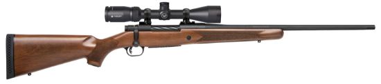 Picture of Mossberg 28028 Patriot 6.5 Creedmoor Caliber With 5+1 Capacity, 22" Fluted Barrel, Matte Blued Metal Finish & Walnut Stock Right Hand (Full Size) Includes Vortex Crossfire Ii 3-9X40mm Scope 