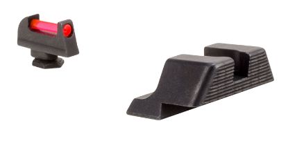 Picture of Trijicon 601023 Fiber Sights- Glock Standard Frames Black | Red Fiber Optic Front Sight Front Sight Black Rear Sight 