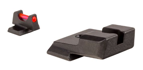 Picture of Trijicon 601032 Fiber Sights- Smith & Wesson M&P/ M&P 2.0 Black | Red Fiber Optic Front Sight Front Sight Black Rear Sight 