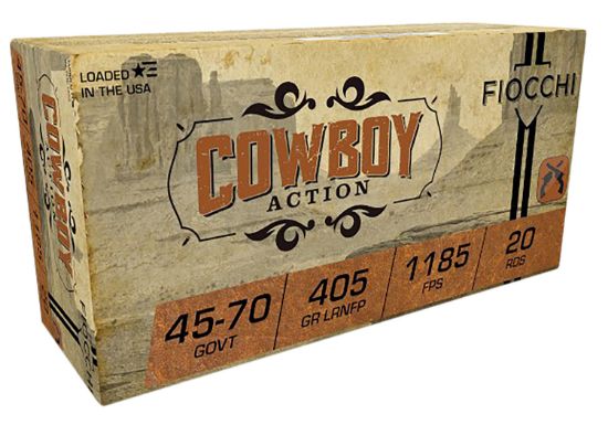 Picture of Fiocchi 4570A Cowboy Action 45-70 Gov 405 Gr Lead Round Nose Flat Point 20 Per Box/ 10 Case 