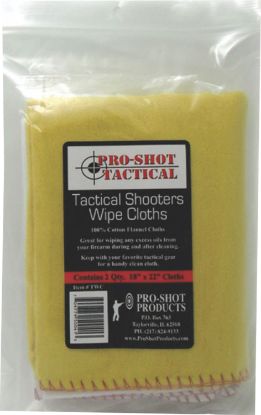 Picture of Pro-Shot Twc Tactical Shooter's Wipe Cloths 18" X 22" Cotton Flannel 2 Pack 