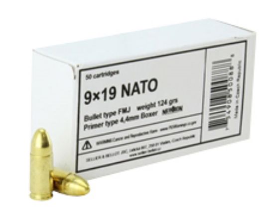 Picture of Sellier & Bellot Sb9nato Handgun 9Mm Luger 124 Gr Full Metal Jacket 50 Per Box/ 20 Case 