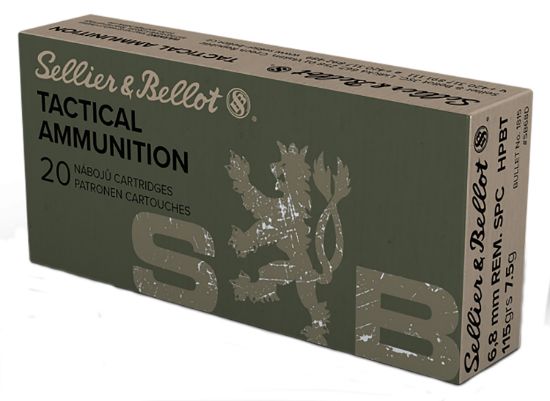 Picture of Sellier & Bellot Sb68d Rifle 6.8Mm Rem Spc 115 Gr Hollow Point Boat Tail 20 Per Box/ 30 Case 