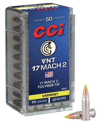 Picture of Cci 948Cc Vnt Rimfire 17 Mach 2 17 Gr Varmint Tipped 50 Per Box/ 100 Case 