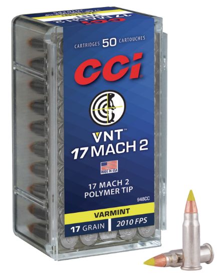 Picture of Cci 948Cc Vnt Rimfire 17 Mach 2 17 Gr Varmint Tipped 50 Per Box/ 100 Case 