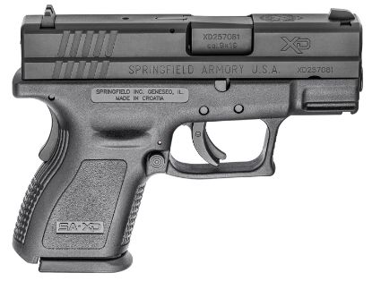 Picture of Springfield Armory Xdd9801hc Xd Defend Your Legacy Sub-Compact 9Mm Luger 13+1, 3" Black Melonite Steel Barrel & Serrated Slide, Black Polymer Frame W/Picatinny Rail, Black Polymer Grip 