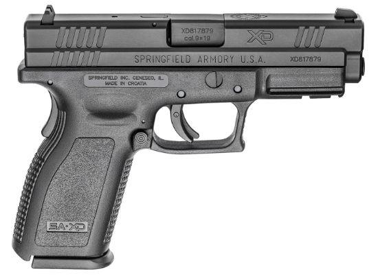 Picture of Springfield Armory Xdd9101hc Xd Defend Your Legacy Service 9Mm Luger 16+1 4" Black Melonite Steel Barrel & Serrated Steel Slide, Black Polymer Frame W/Picatinny Rail, Black Polymer Grip 