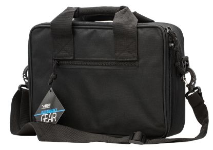 Picture of Ncstar Cpdx2971b Vism Double Pistol Range Bag W/ Mag Pouches Loop Fasteners Zippers Padding & Black Finish 