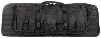 Picture of Ncstar Cvdc2946b36 Vism Double Carbine Case Black Pvc Nylon W/ Foam Padding Lockable Zippers Pockets & Molle Webbing 