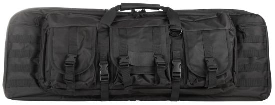 Picture of Ncstar Cvdc2946b36 Vism Double Carbine Case Black Pvc Nylon W/ Foam Padding Lockable Zippers Pockets & Molle Webbing 