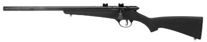 Picture of Savage Arms 13841 Rascal Flv-Sr 22 Short Caliber With 1Rd Capacity, 16.12" Threaded Barrel, Matte Blued Metal Finish & Matte Black Synthetic Stock Left Hand (Youth) 