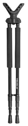 Picture of Truglo Tg8920xb Solid-Shot Bipod 21-40" Collapsible Black Aluminum, Rubberized V-Brace, Twist Lock Adjustable Legs, Includes Carry Case W/Shoulder Strap 